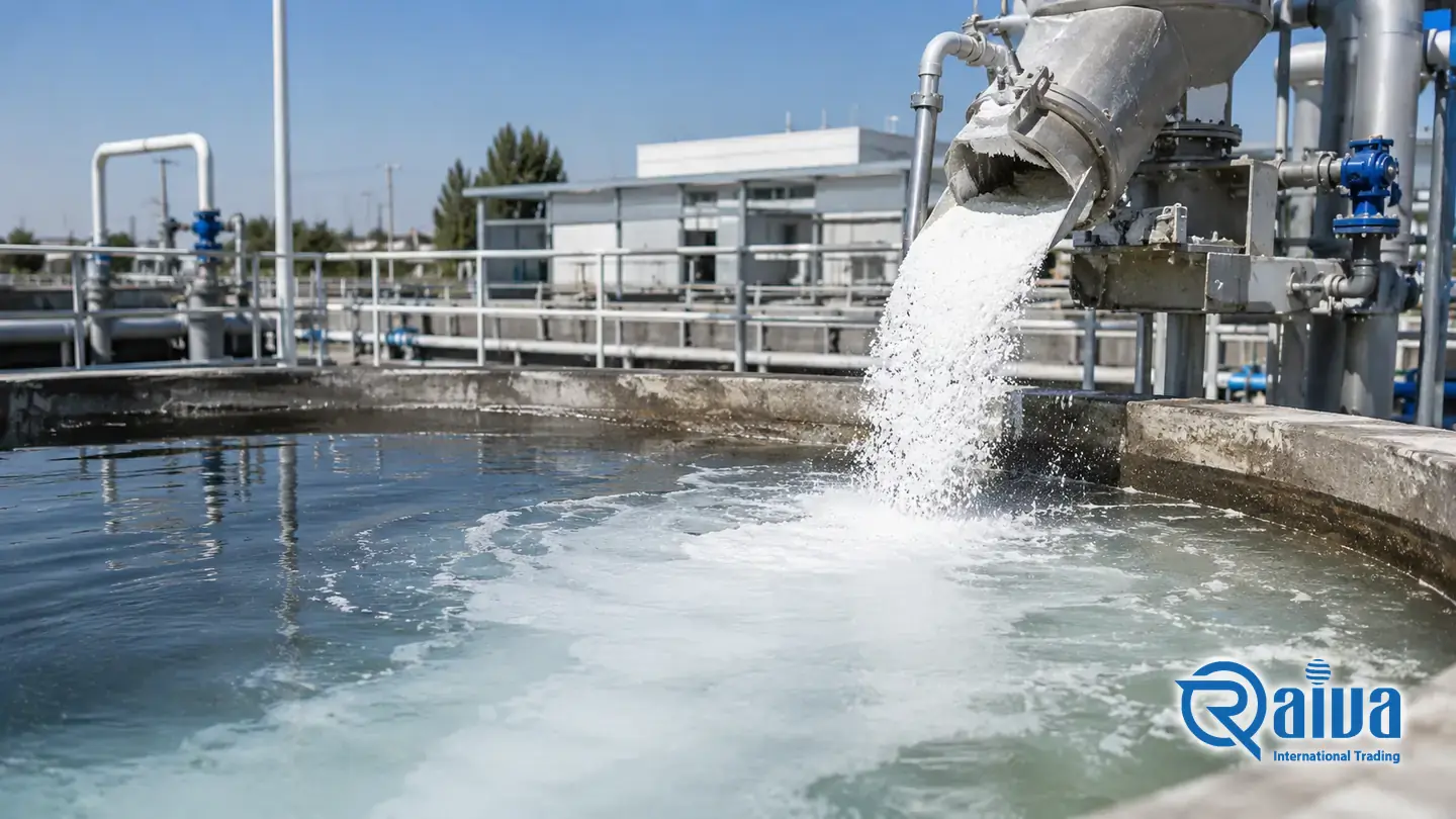 Mesh 400 hydrated lime dosed for acidity neutralisation in industrial water treatment