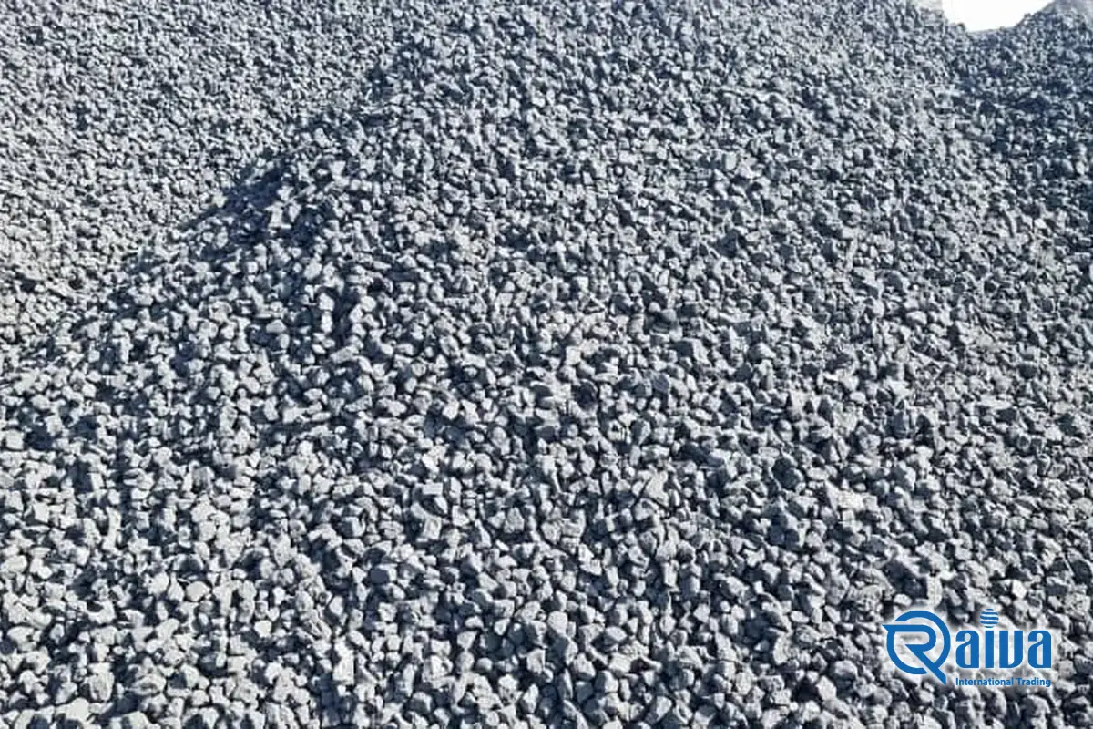 Metallurgical hard coke, sized for foundry and blast furnace &mdash; bulk stockpile